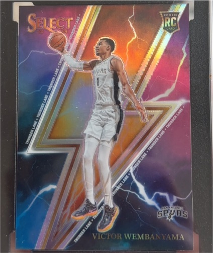 2023-24 Panini Select #5 Victor Wembanyama Thunder Lane Rookie RC Spurs — front