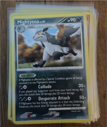 2009 Pokémon Platinum #54 Mightyena — front