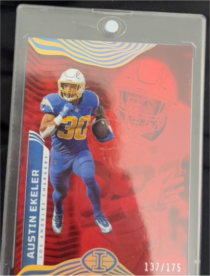 2022 Panini Illusions #49 Austin Ekeler Trophy Collection Red — front