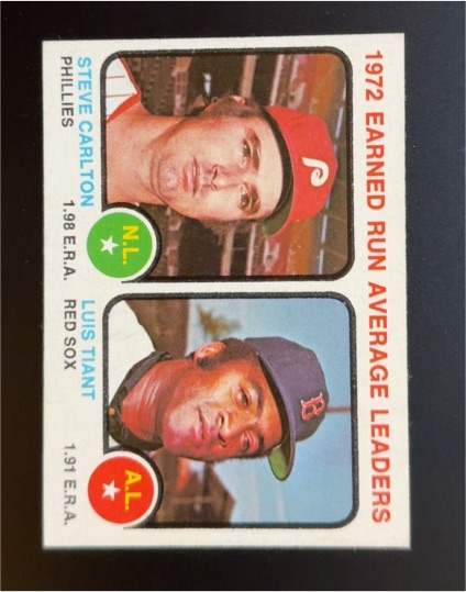 1973 Topps #65 Steve Carlton / Luis Tiant — front