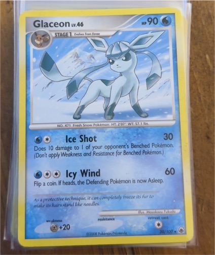 2008 Pokémon Majestic Dawn #20 Glaceon — front