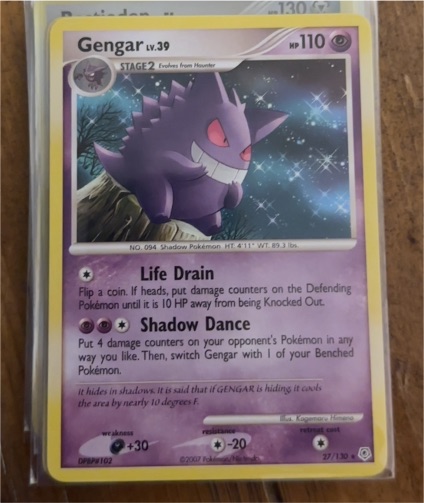 2007 Pokémon Diamond and Pearl #27 Gengar — front