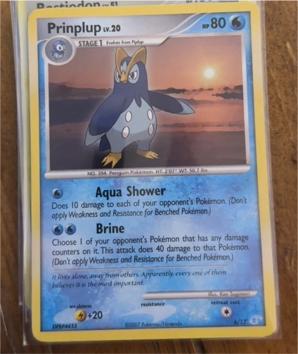 2007 Pokémon Diamond & Pearl Trainer Kit #6 Prinplup — front