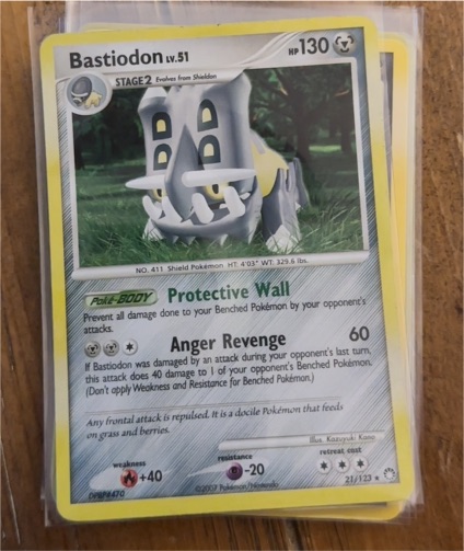 2007 Pokémon Mysterious Treasures #21 Bastiodon — front