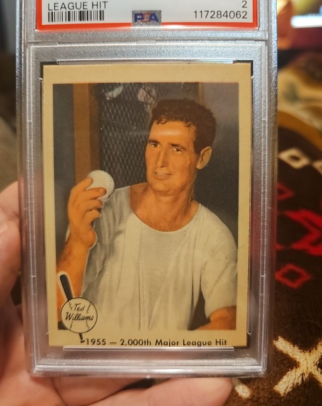 1959 Fleer #56 Ted Williams 1955 2,000th Major League Hit — front