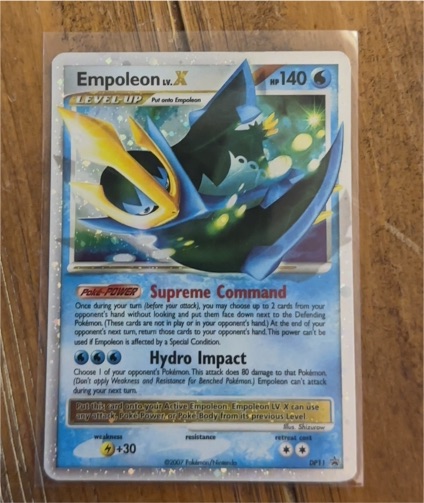 2007 Pokémon Empoleon LV.X DP11 Black Star Promo — front