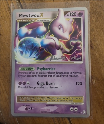 2009 Pokémon 144 Mewtwo LV.X — front