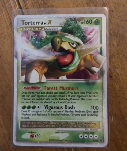 2007 Pokémon Torterra LV.X #DP09 Black Star Promo — front