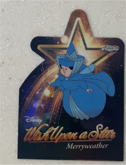 2025 Topps Disney Wonder #W-12 Merryweather Wish Upon a Star Chrome Die-Cut — front