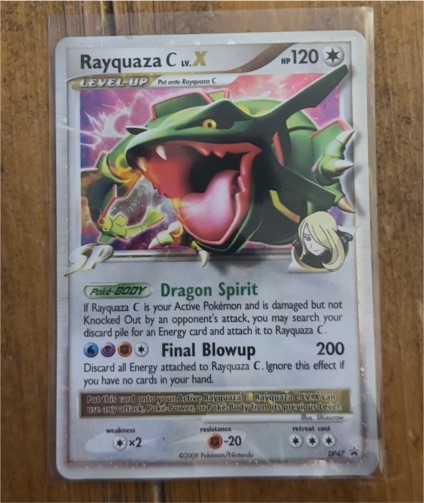 2009 Pokémon DP47 Rayquaza C LV.X — front