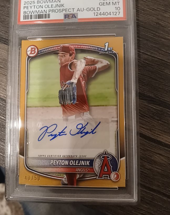 2025 Bowman #BPA-PO Peyton Olejnik — front