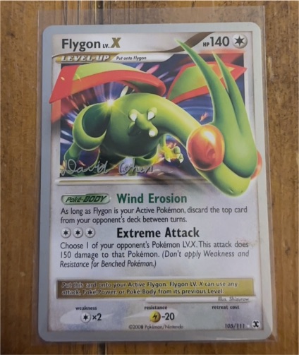 2009 Pokémon #105 Flygon LV.X — front