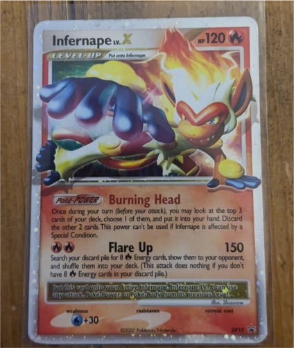 Infernape LV.X DP10 Diamond and Pearl Black Star Promo — front
