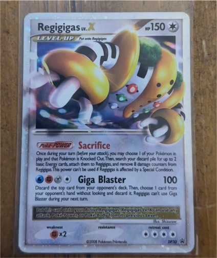 2008 Black Star Promo #DP30 Regigigas LV.X — front
