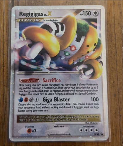 2008 Pokémon DP30 Regigigas LV.X — front