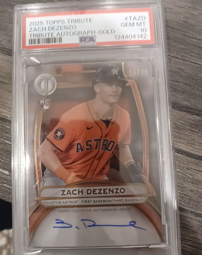2025 Topps Tribute #TAZD Zach Dezenzo — front