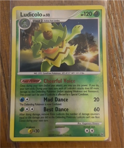 2009 Pokémon Platinum #34 Ludicolo — front