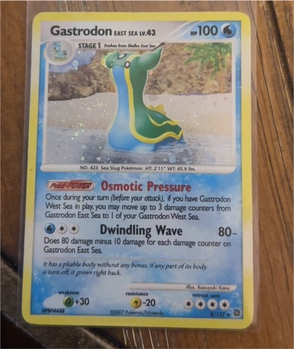 2007 Pokémon Secret Wonders #8 Gastrodon East Sea — front