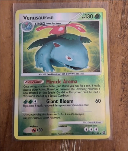 2007 Pokémon Secret Wonders #20 Venusaur — front