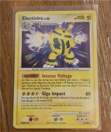 2007 Pokemon Diamond & Pearl #3 Electivire — front