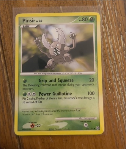 2007 Pokémon Secret Wonders #59 Pinsir — front
