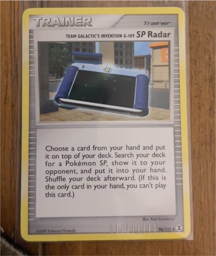2009 Pokémon Rising Rivals #96 SP Radar — front