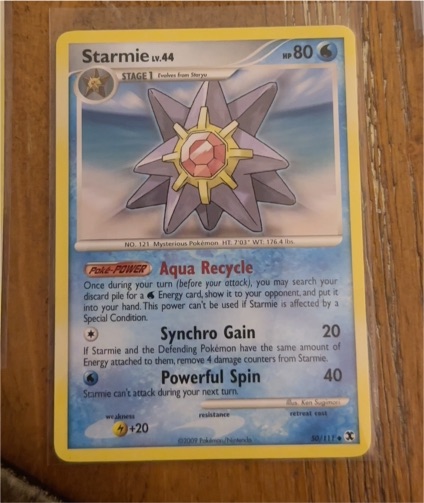 2009 Pokémon Rising Rivals #50 Starmie — front