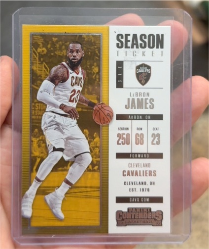2017-18 Panini Contenders #20 LeBron James — front