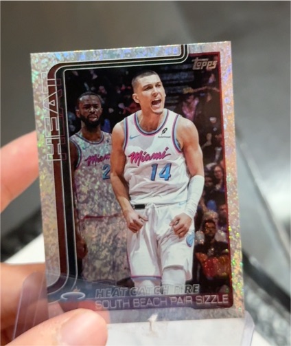 2025-26 Topps #284 Heat Catch Fire South Beach Pair Sizzle Tyler Herro — front
