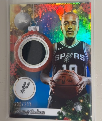 2025-26 Topps Holiday #230 Jeremy Sochan — front