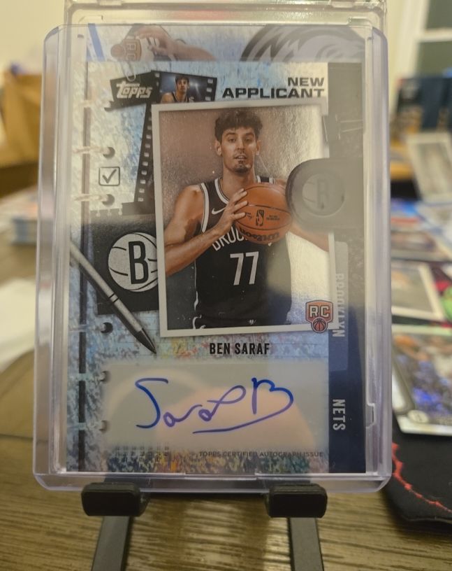 2025-26 Topps #NA-BS Ben Saraf New Applicants Autographs — front