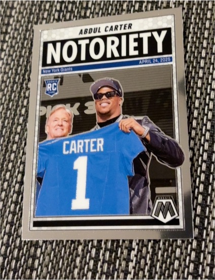 2025 Panini Mosaic #14 Abdul Carter Notoriety Rookie — front