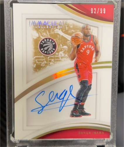 2018 Panini Immaculate Collection Shadowbox Signatures #S Serge Ibaka — front
