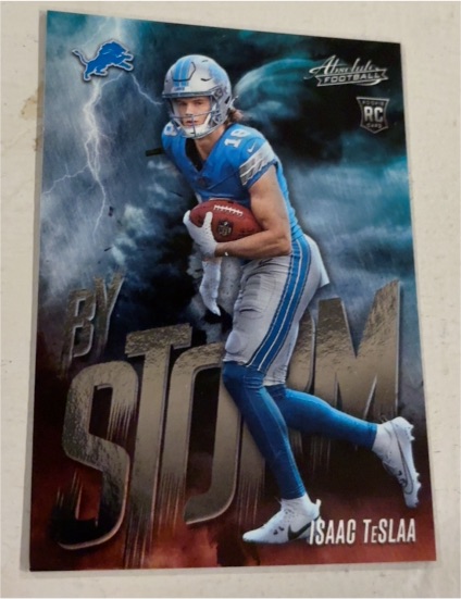 2025 Panini Absolute Football #5 Isaac TeSlaa By Storm Rookie Card — front