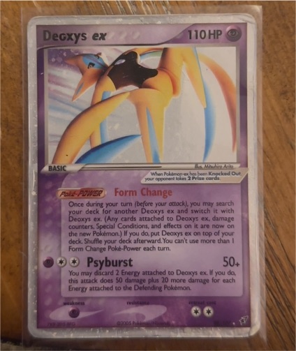 2005 Pokemon EX Unseen Forces #98 Deoxys ex (Attack Forme) — front