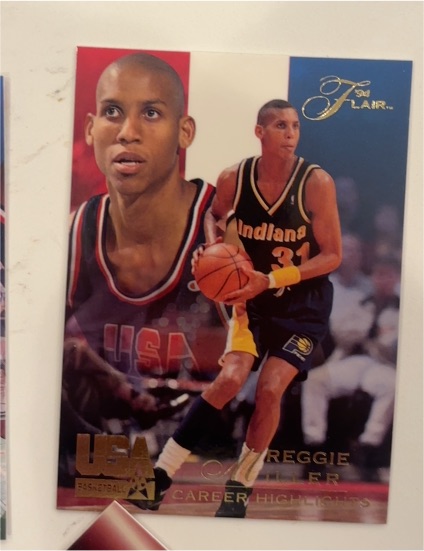 1994 Fleer Flair #58 Reggie Miller — front