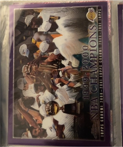 2000-01 Topps #155 Los Angeles Lakers Team 1999-2000 NBA Champions — front