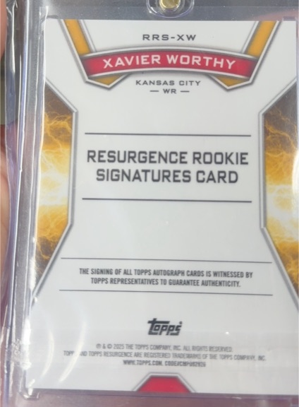 2024 Topps Resurgence Rookie Signatures #RRS-XW Xavier Worthy — front