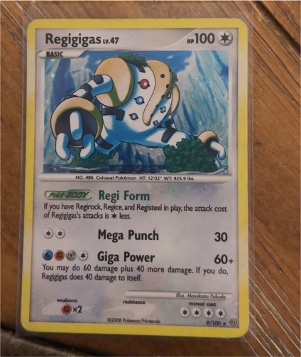 2008 Pokémon Diamond & Pearl Stormfront #9 Regigigas — front