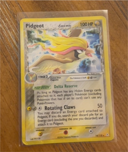 2006 Pokemon EX Holon Phantoms #14 Pidgeot Delta Species — front