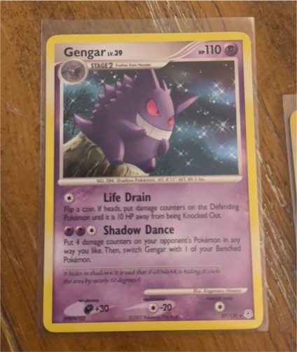 2007 Pokémon Diamond & Pearl #27 Gengar — front