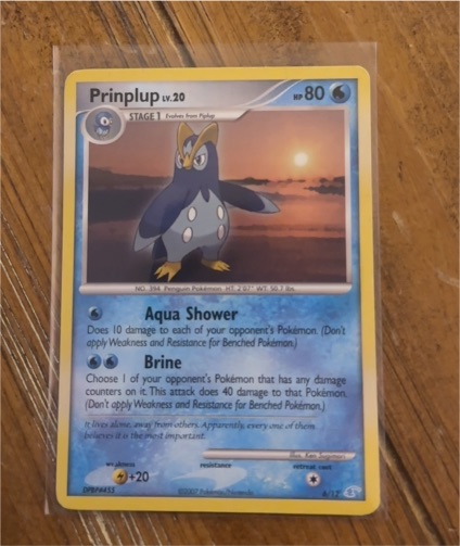 2007 Pokémon Diamond & Pearl #58 Prinplup — front