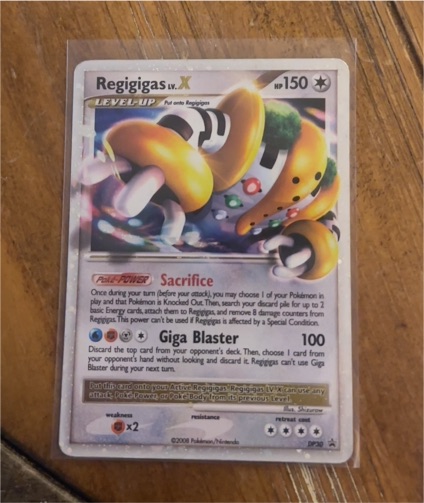 2008 Black Star Promo #DP30 Regigigas LV.X — front