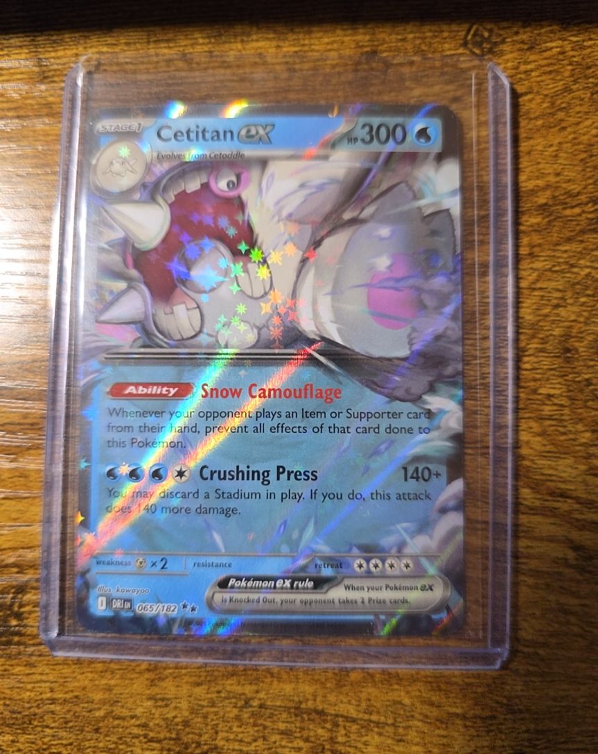 2023 Pokémon SV10: Destined Rivals #065 Cetitan ex — front