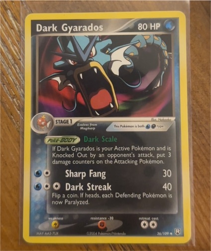 2004 Pokemon EX Team Rocket Returns #36 Dark Gyarados — front
