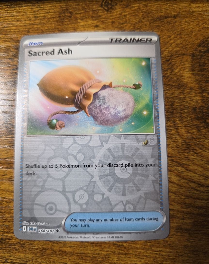 2025 Pokemon Destined Rivals #168 Sacred Ash — front