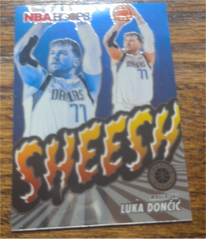 2023-24 Panini NBA Hoops Premium Stock #16 Luka Dončić Sheesh — front