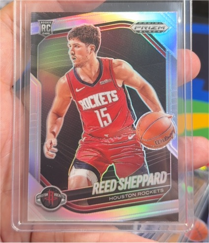 2024-25 Panini Prizm Black #145 Reed Sheppard Rookie Card — front