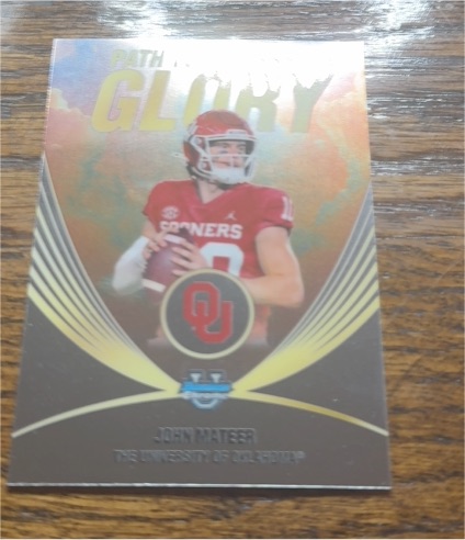 2025 Bowman Chrome University #PG-20 John Mateer Path To Glory — front