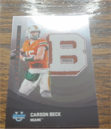 2025 Bowman University Chrome Lettered Up #LU-1 Carson Beck — front